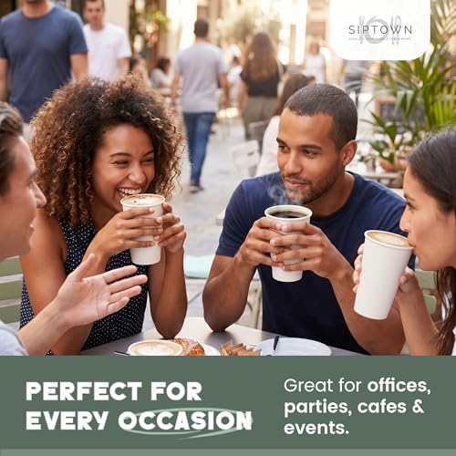 Paper Cups 20 oz 200 Pack for Coffee & Tea Made in USA (200 Count)