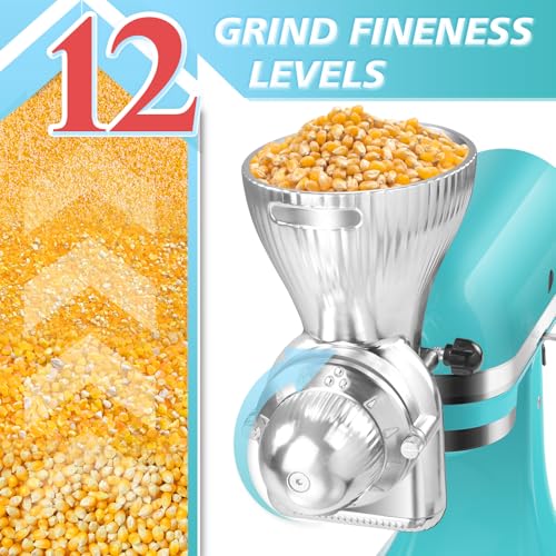 All Metal Grain Mill Attachment for KitchenAid Stand Mixers Wheat Grinder Flour Mill for Sourdough Baking