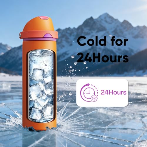 Insulated Water Bottle with Straw