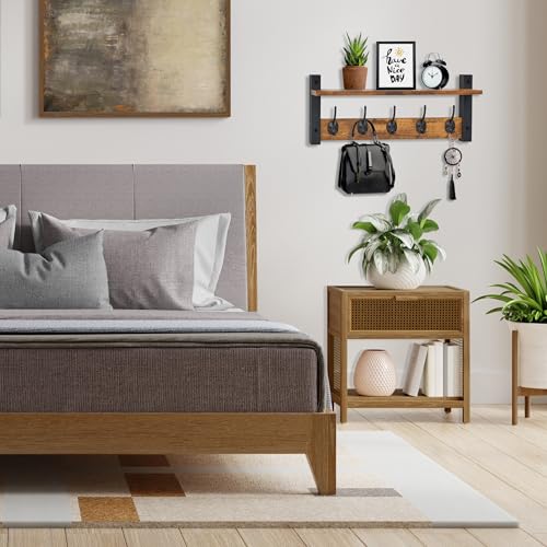 Coat Rack Wall Mount with Shelf