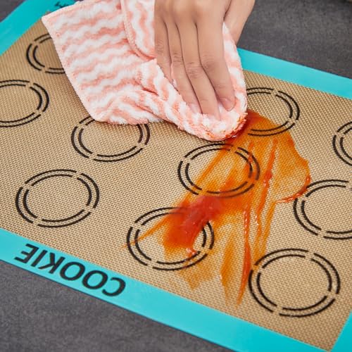 GUYDREMAT 2PCs Silicone Baking Mat with Measurements for Cookies (2 Count)
