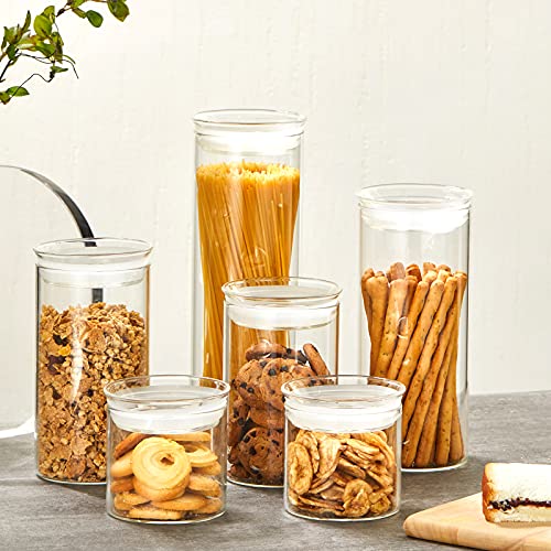 17oz Glass Jars with Airtight Lid (6 Count)