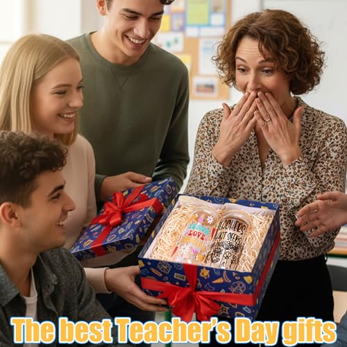 12 Sets Back to School Teacher Gifts Bulk 16 oz Apple Crayon Pencil Glass Cup with Lid and Straw Iced Coffee Tumbler for Teacher from Students First Day of School Party Favors (12 Count)