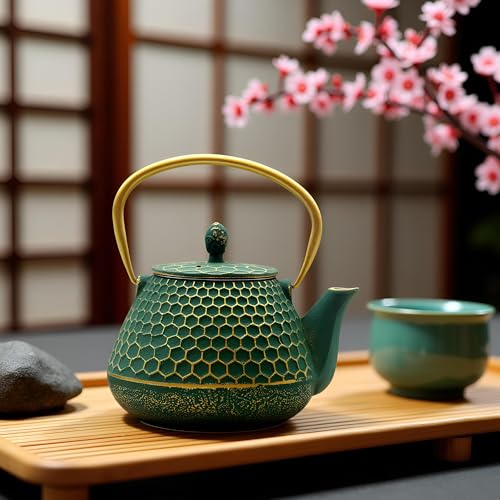 Cast Iron Teapot and Cups Set