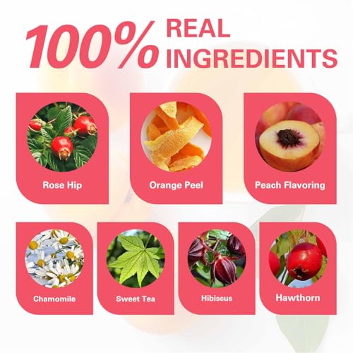 Peach Herbal Tea Bags 100 Count
