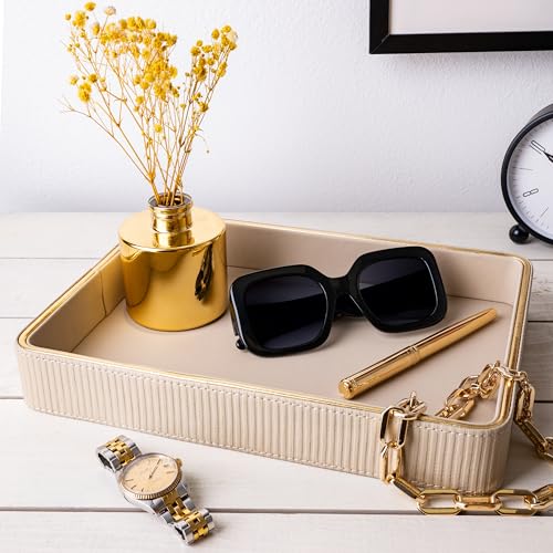 Night Stand Bedside Perfume Organizer Catchall Vanity Tray for Dresser Catch All
