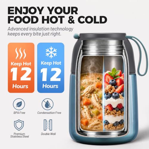 Insulated Thermo Food Jar for Hot & Cold Food for Kids Adult