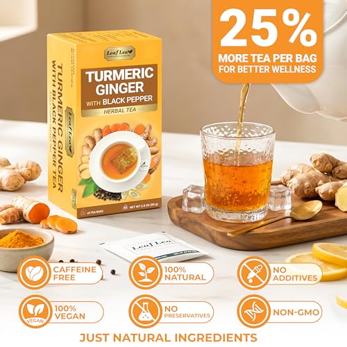 Turmeric Ginger Black Pepper Tea Bags (120 Count)
