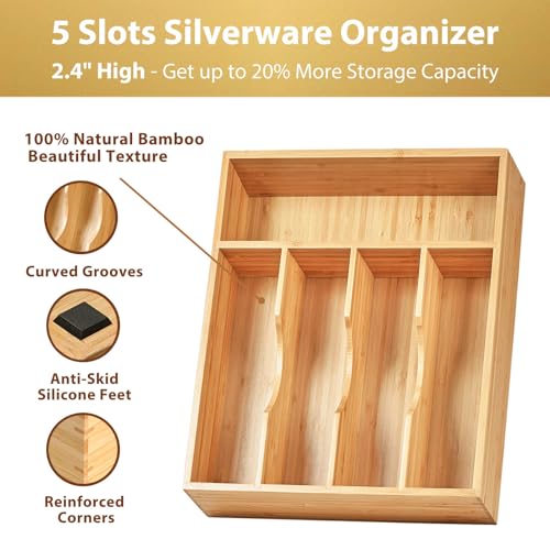 Bamboo Kitchen Drawer Organizer