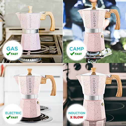 Milano Stovetop Espresso Maker Moka Pot 3 espresso Cup