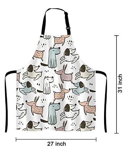 Cartoon Dogs Apron for Women and Men