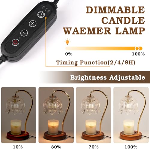 Flower Candle Warmer Lamp with Timer
