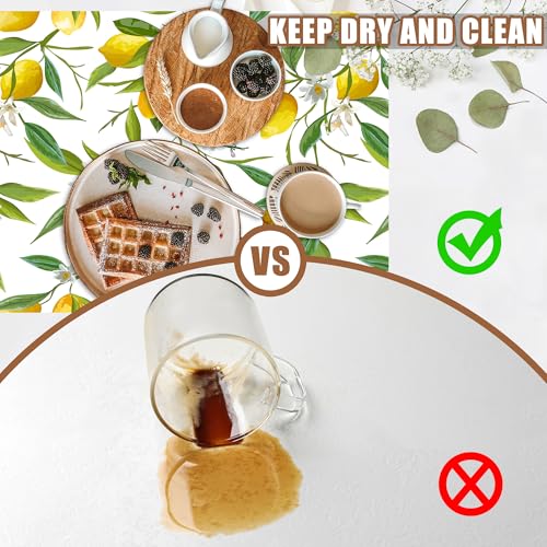 Lemon Fruits Coffee Mat Absorbent Dish Drying Mat for Kitchen Counter Hide Stain Rubber Backed Coffee Bar Accessories Fit Under Espresso Machine Cafe Table