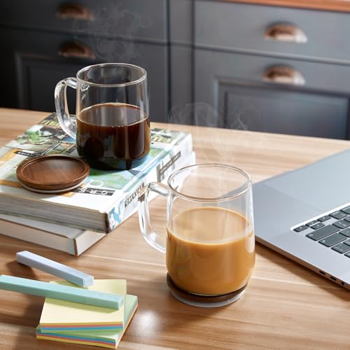 Glass Coffee Mugs (2 Count)
