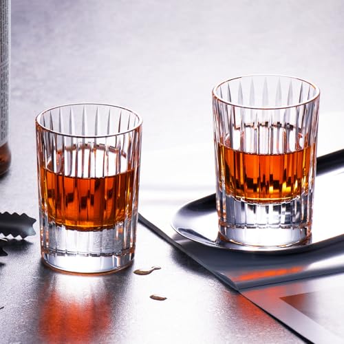Crystal Whiskey Glasses Set of 2 Handcrafted Old Fashioned Glasses (2 Count)