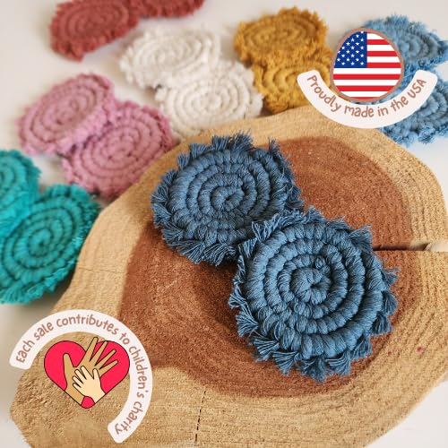 Cotton Car Coasters for Cup Holders (2 Count)