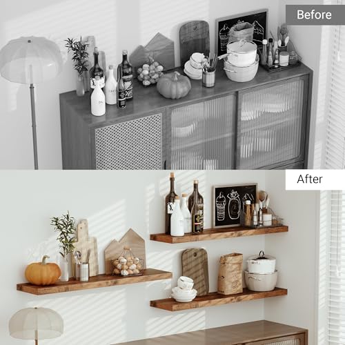 Single Floating Shelves 48x10” Set of 1