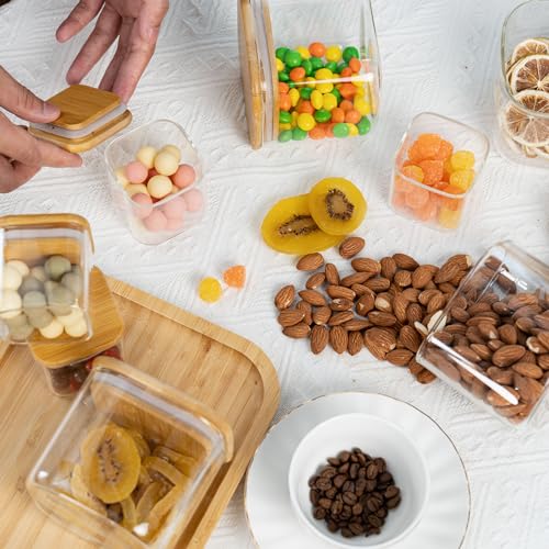 22oz/0.7Qt/650ml Square Glass Storage Containers with Lids 6-Pack (6 Count)