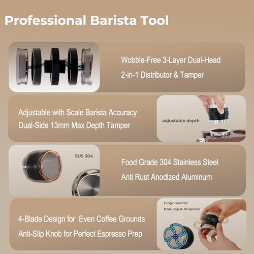 53mm Coffee Distributor and Tamper