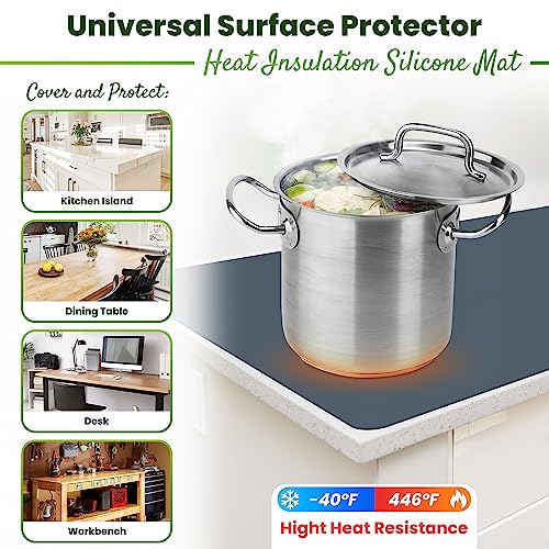 Premium Silicone Mat 25" x 17" Multipurpose Cooking Mat Thick Heat Resistant
