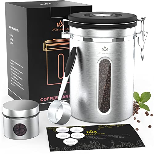 Coffee canister for ground coffee with Transparent Window