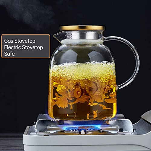 54OZ Glass Pitcher with Lid and Spout