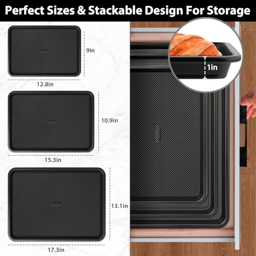 Nonstick Baking Sheet Set with Cooling Rack