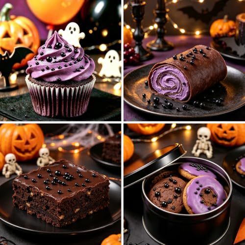 Edible Black Pearl Sprinkles for Cake Decorating (5.29 Ounce)