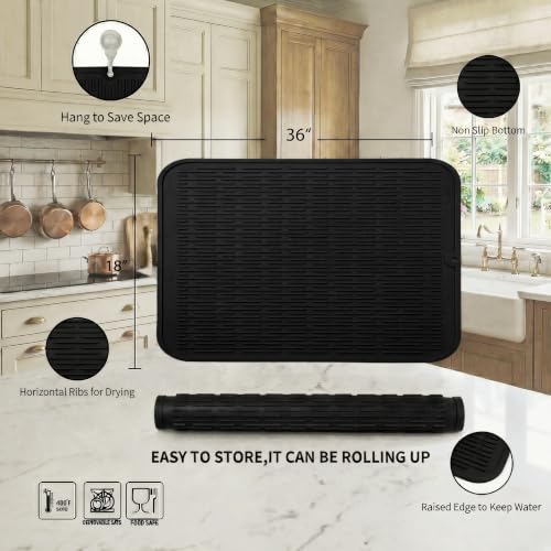 Silicone Dish Drying Mat for Multiple Usage