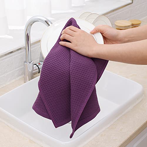 100% Cotton Waffle Weave Kitchen Dish Towels 4 (4 Count)