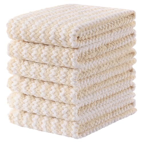 6 Pack Coral Velvet Kitchen Towels (6 Count)
