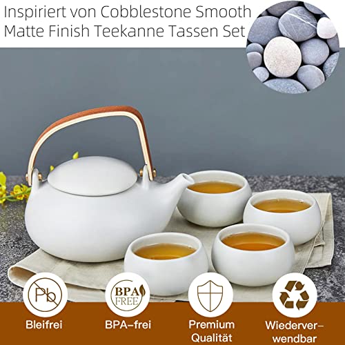 Japanese Teapot Set with 4 Cups