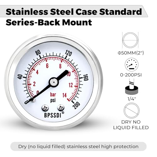 0 200 Psi Low Pressure Gauge