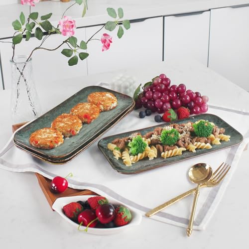 Ceramic Serving Dinner Plate Set (4 Count)