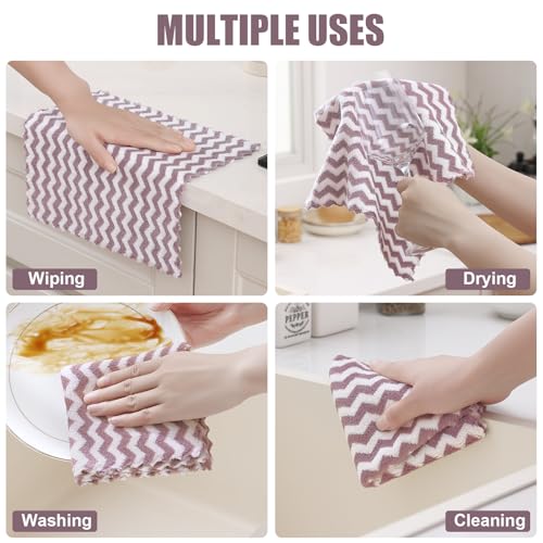 12 Pack Irregular Waves Kitchen Dish Cloths (12 Count)