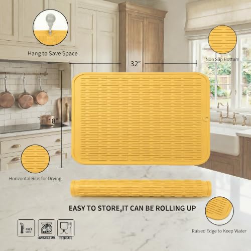 Silicone Dish Drying Mat for Multiple Usage