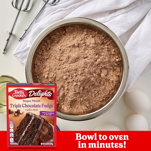 Delights Triple Chocolate Fudge Cake Mix (13.25 Ounce)