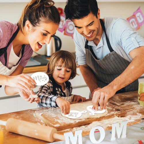 36Pcs Mother's Father's Day Cookie Cake Stencil Templates (36 Count)