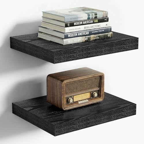 10x10 Inches Floating Shelves Wall Mounted Set of 2 (2 Count)