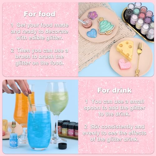 Pink Edible Glitter