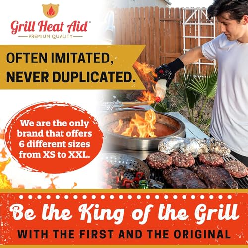Grill Gloves Heat Proof for Men Grilling BBQ Heat Resistant Gloves