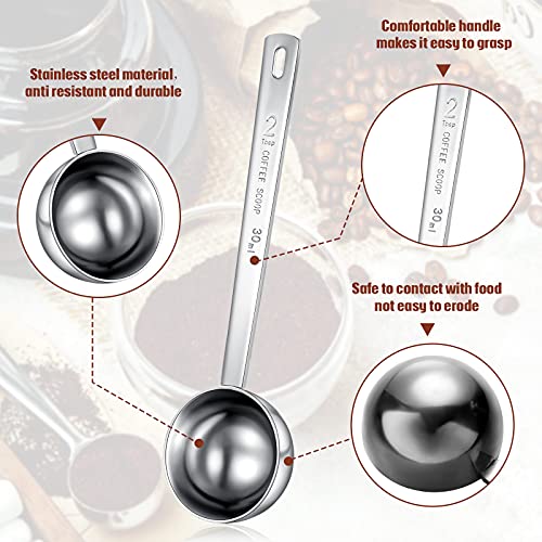 4 Pcs 2 Tablespoon Scoops with Long Handle