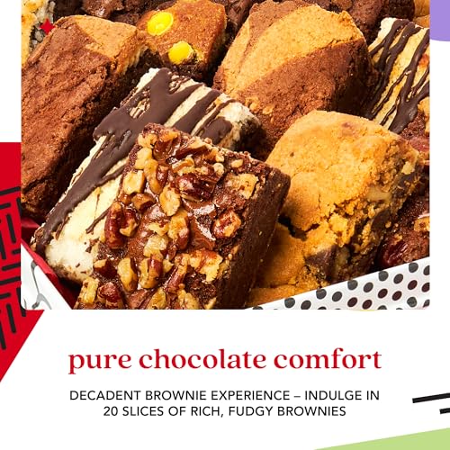 David’s Cookies Assorted Brownies Tin Gift Basket (48 Ounce)