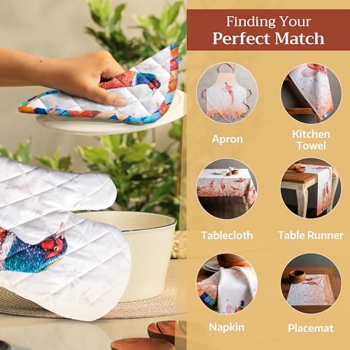 100% Cotton Oven Mitt & Pot Holder Set