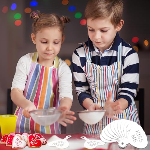 36 Pcs Valentine's Day Conversation Hearts Cookie Stencils for Baking