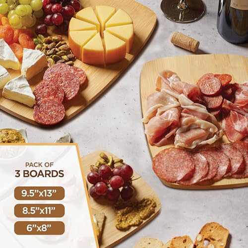 Bamboo Cutting Board Set for Kitchen (3 Count)