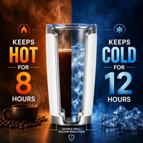 20oz Stainless Steel Insulated Tumblers Bulk (8 Count)