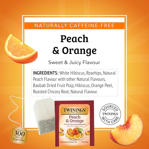 Peach & Orange Herbal Tea Individually Wrapped Bags (120 Count)