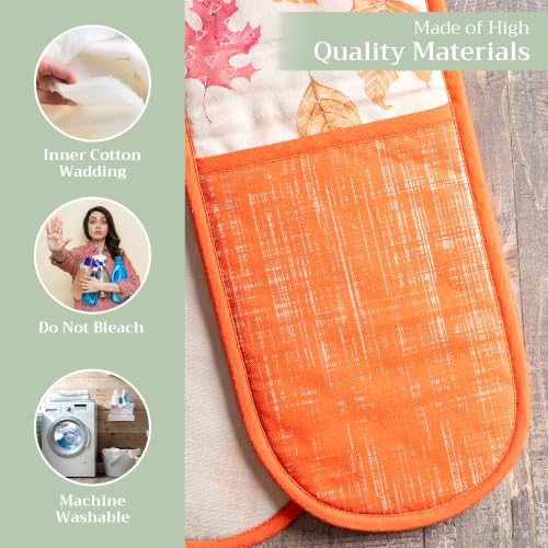 Double Oven Mitts 100% Cotton Double Oven Glove