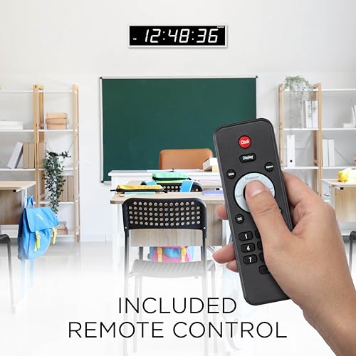 Oversized Digital Wall Clock with Large LED Display & Timer